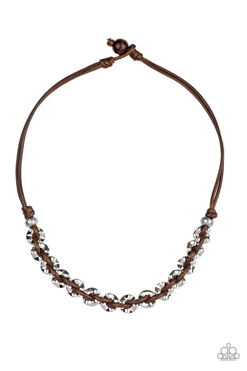 Joy Riding Brown Paparazzi Choker Necklace