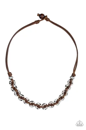 Joy Riding Brown Paparazzi Choker Necklace