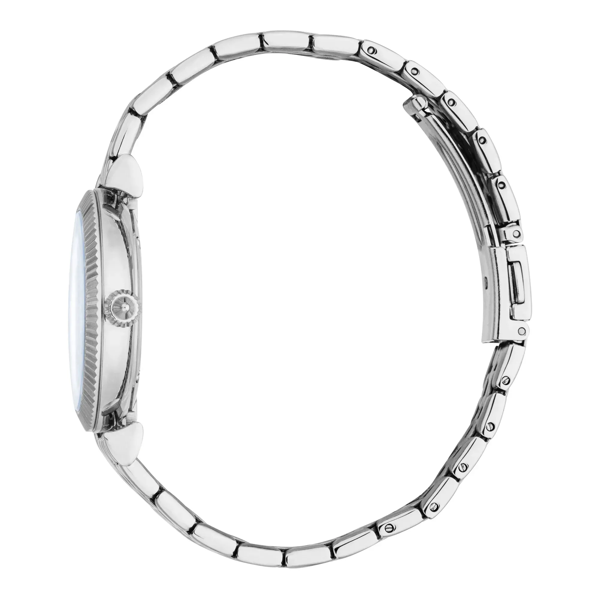 Just Cavalli Unleashed Ladies Blue Dial Silver Watch and Bracelet Set