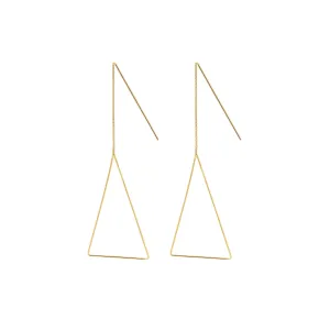 JUULRY Medium Triangle Earrings Gold