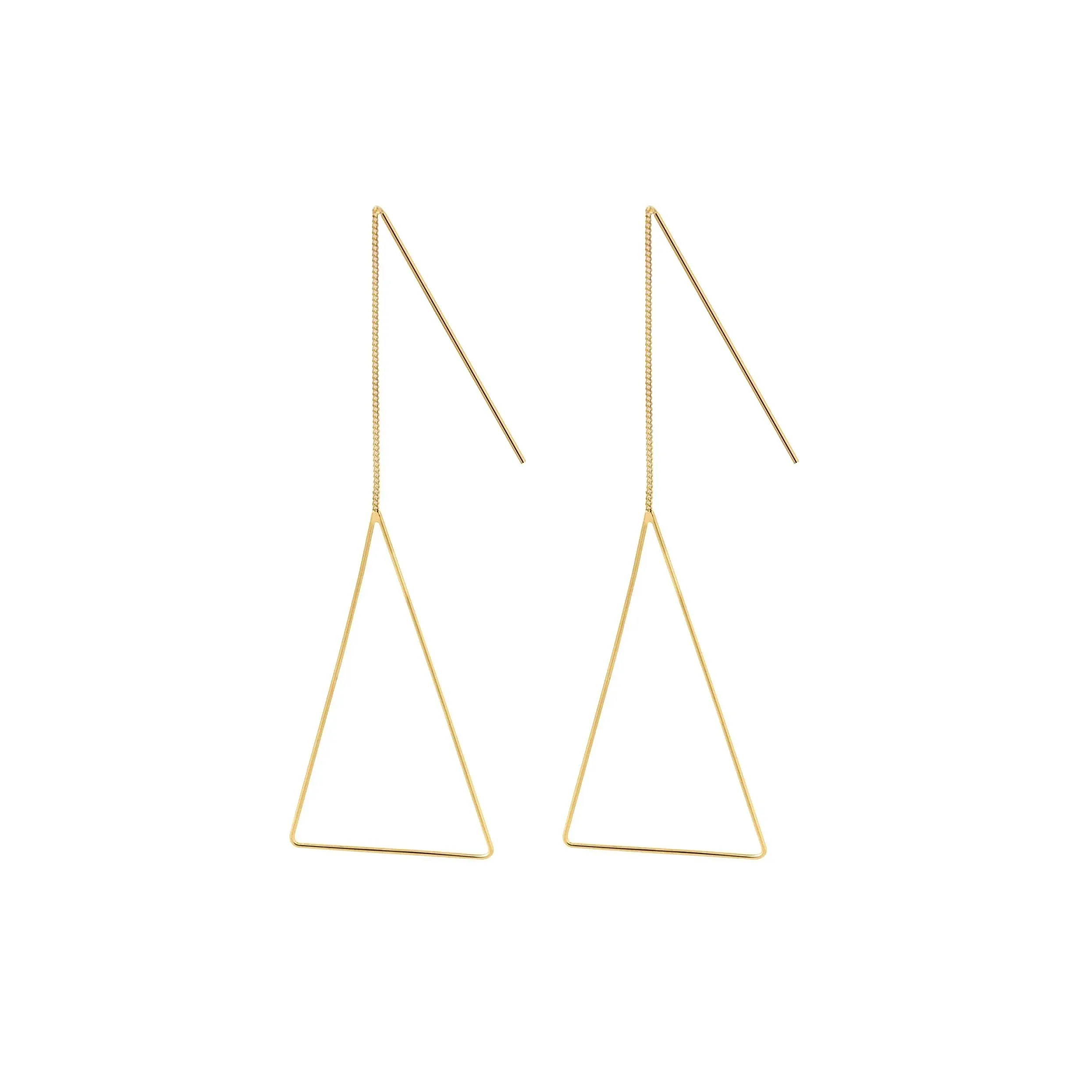 JUULRY Medium Triangle Earrings Gold