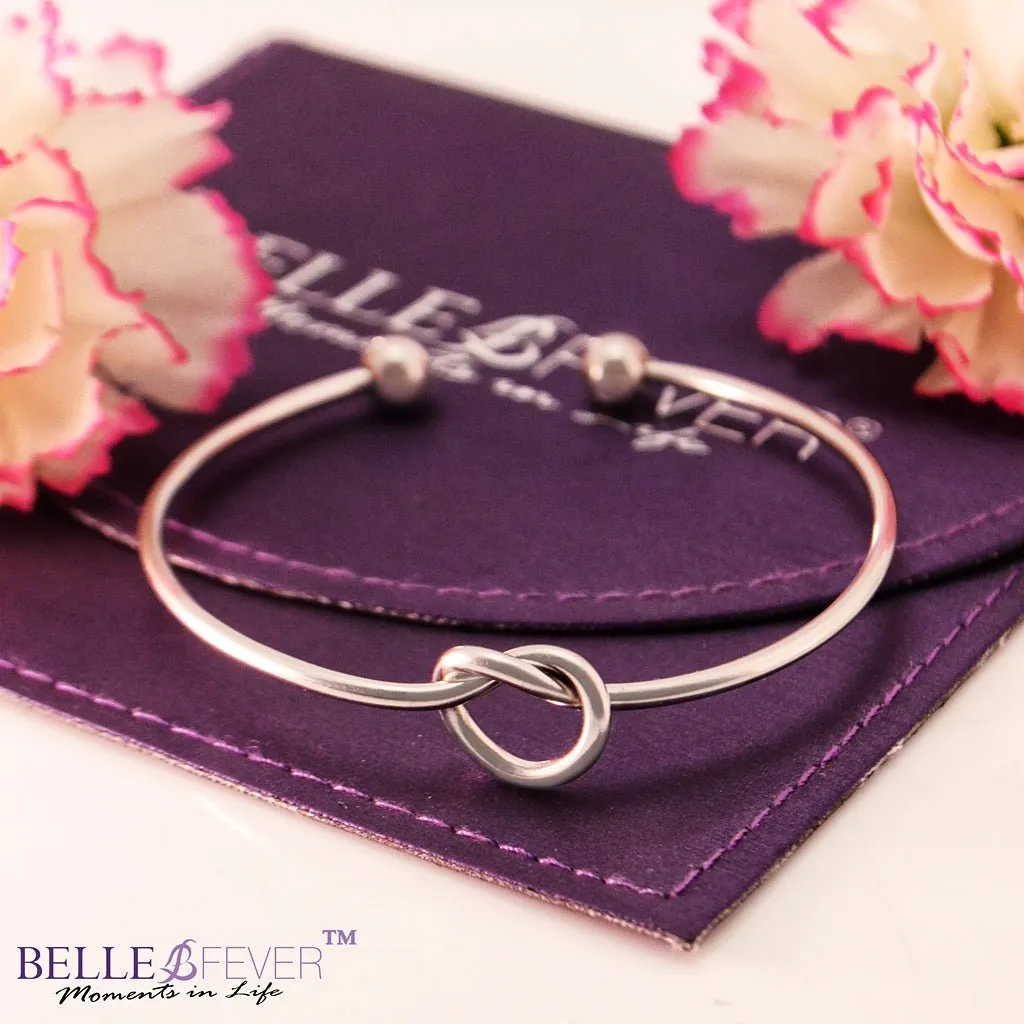 Knot Bangle (Disc & Birthstones Optional)
