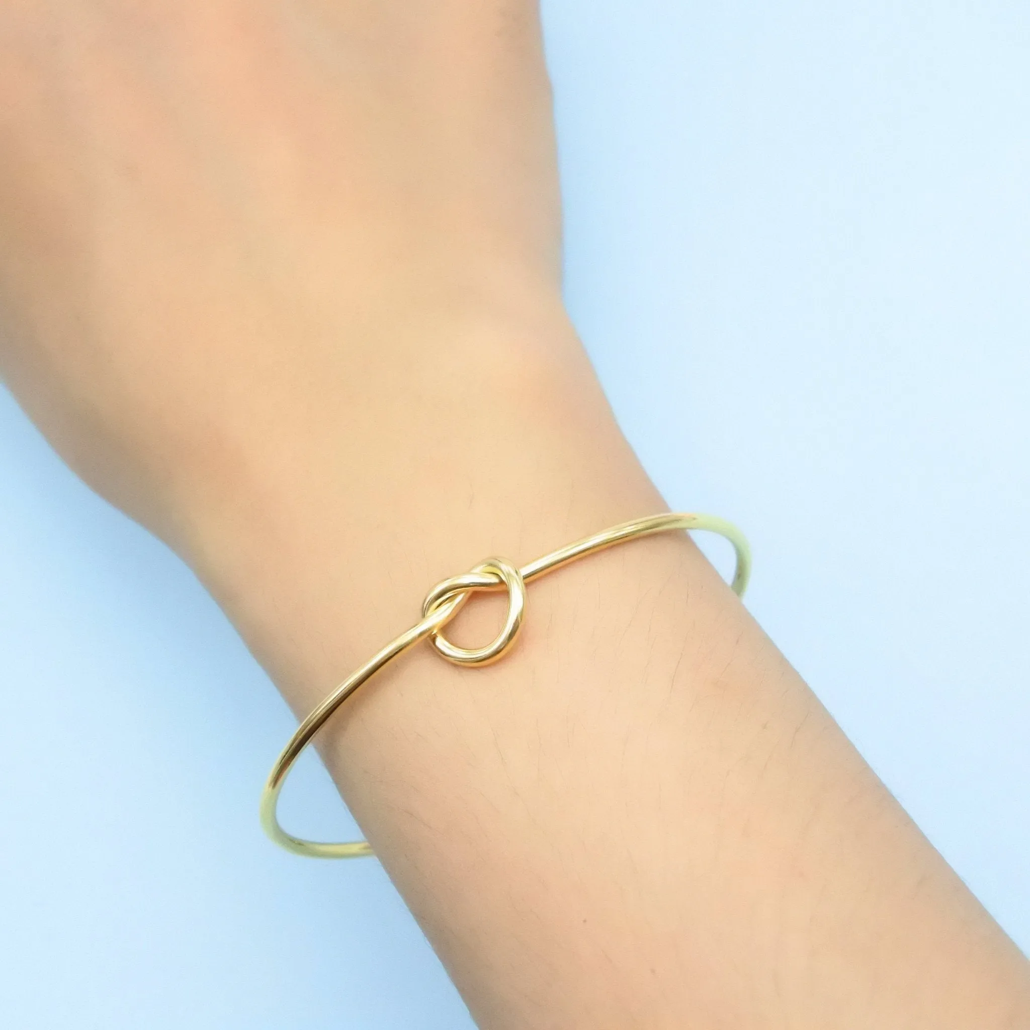Knot Bangle (Disc & Birthstones Optional)