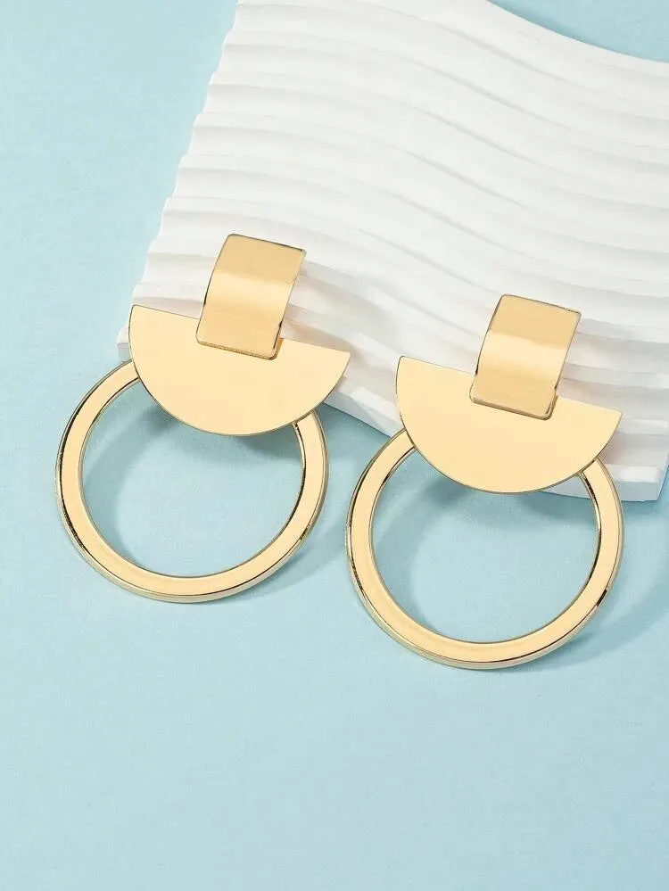 KNOXX  GEOMETRIC  EARRINGS- GOLD