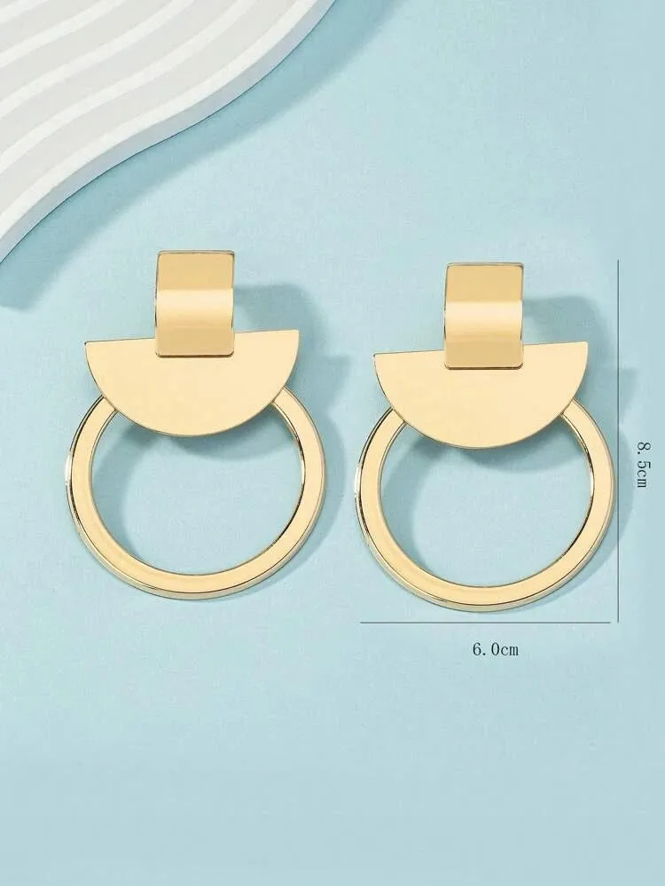 KNOXX  GEOMETRIC  EARRINGS- GOLD