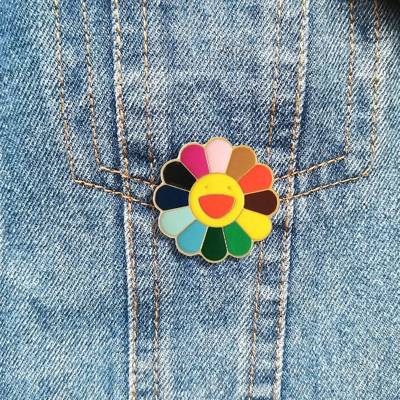 Kpop Sun Flower Enamel Pins