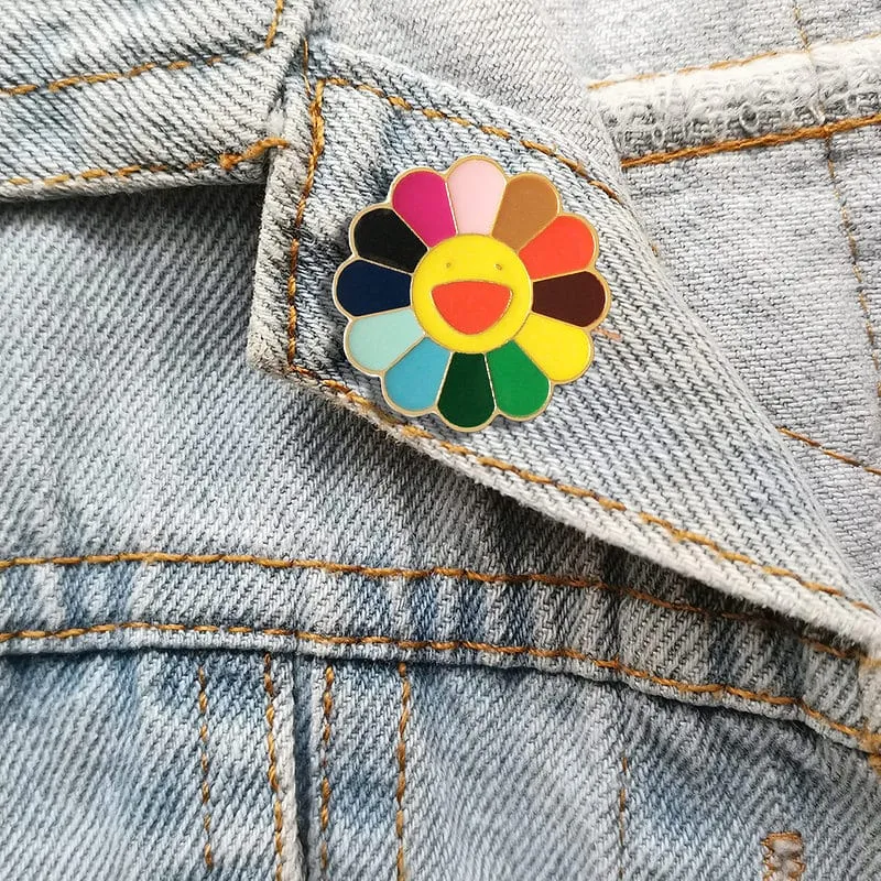 Kpop Sun Flower Enamel Pins