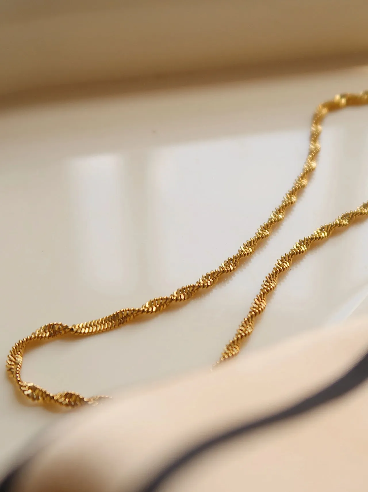Kristin Rope Chain Necklace - 18K Gold