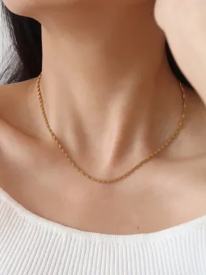 Kristin Rope Chain Necklace - 18K Gold