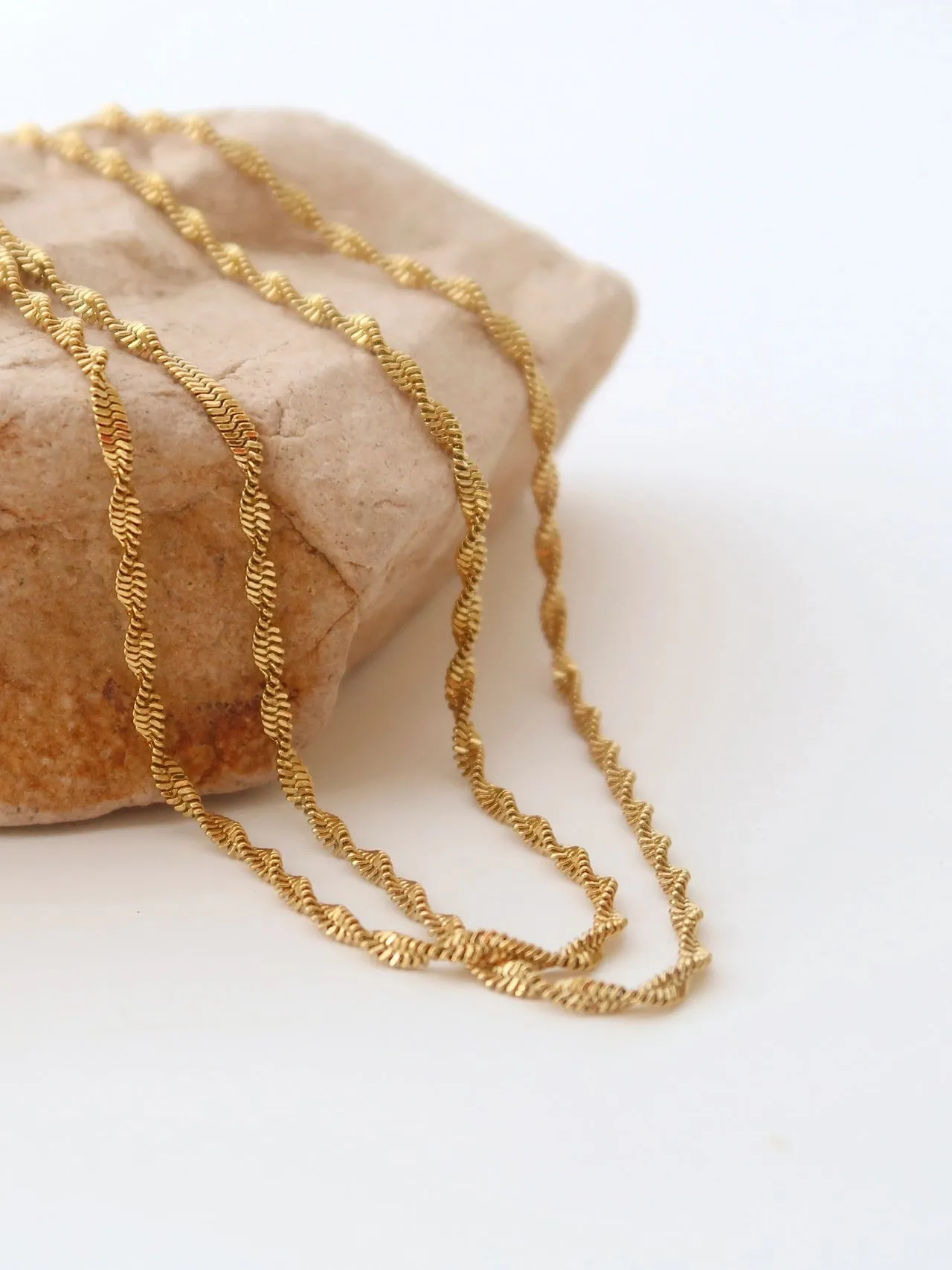 Kristin Rope Chain Necklace - 18K Gold