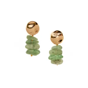 Kyanite Salutation Earrings | Bronze