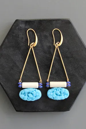 KYLE59 vintage glass geometric earrings