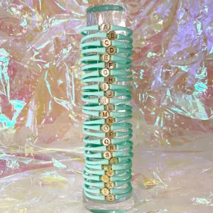 La Tua Storia Letter Bracelet in Mint