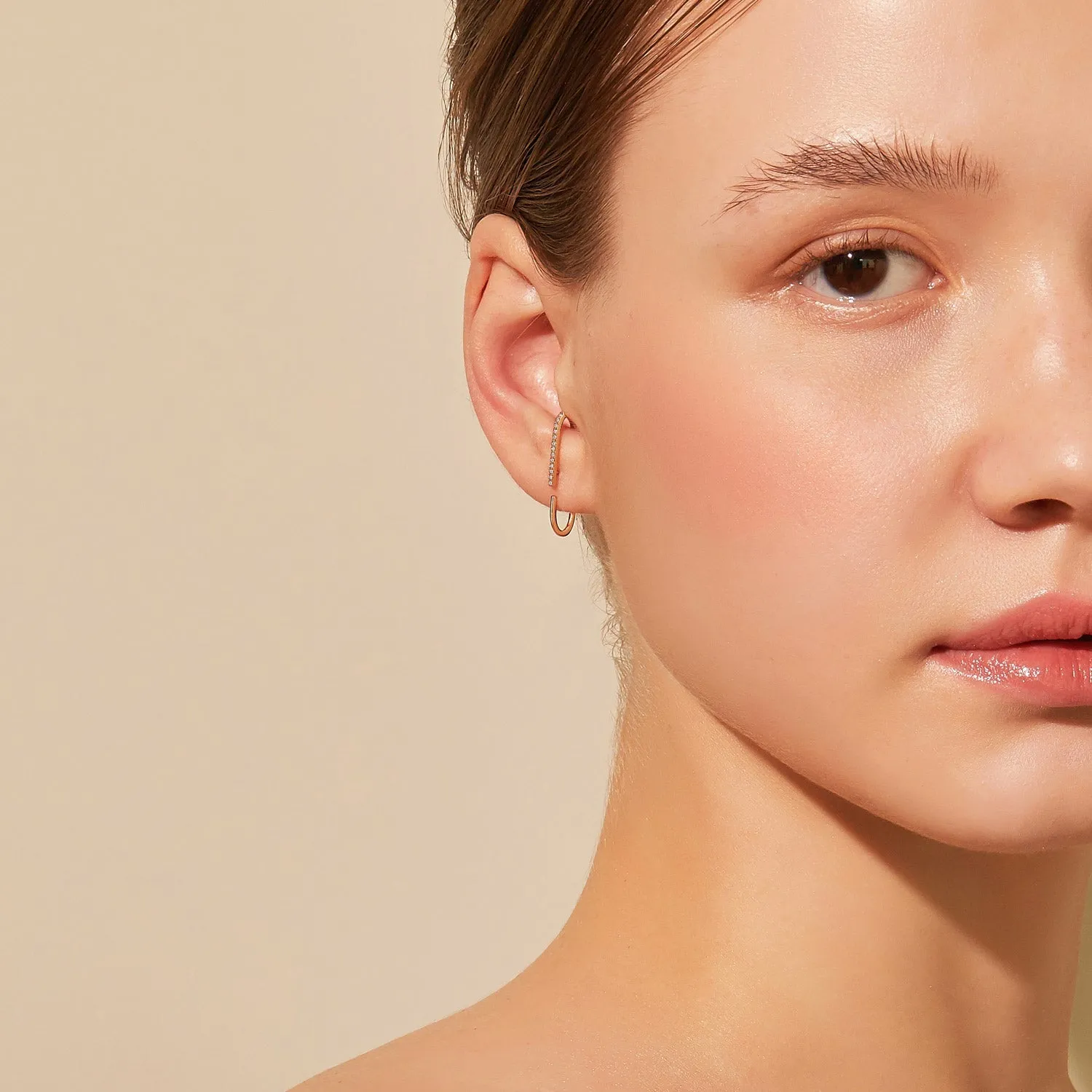 L'air de Paris Gold One-sided Earring JDLER3S02ZC