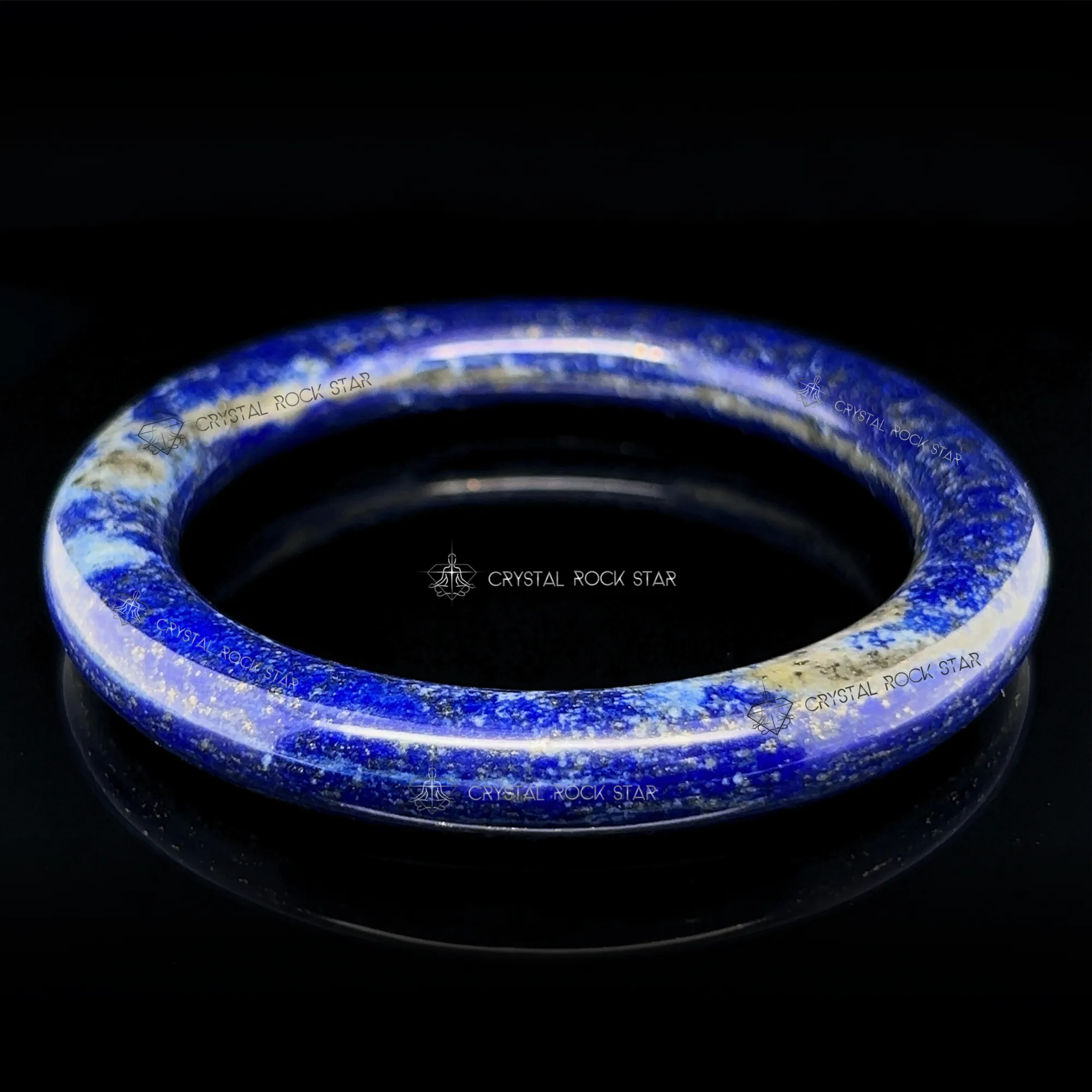 Lapis Lazuli Teen Bangle Bracelet or Scarf Ring