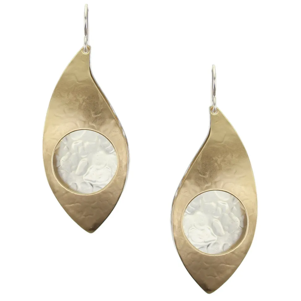 Large Cutout Leaf Wire Earrings