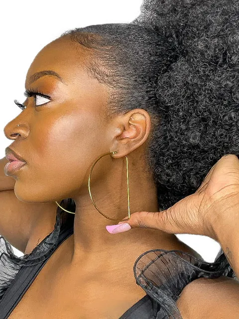 Large Gold Geometric Hoop Earrings