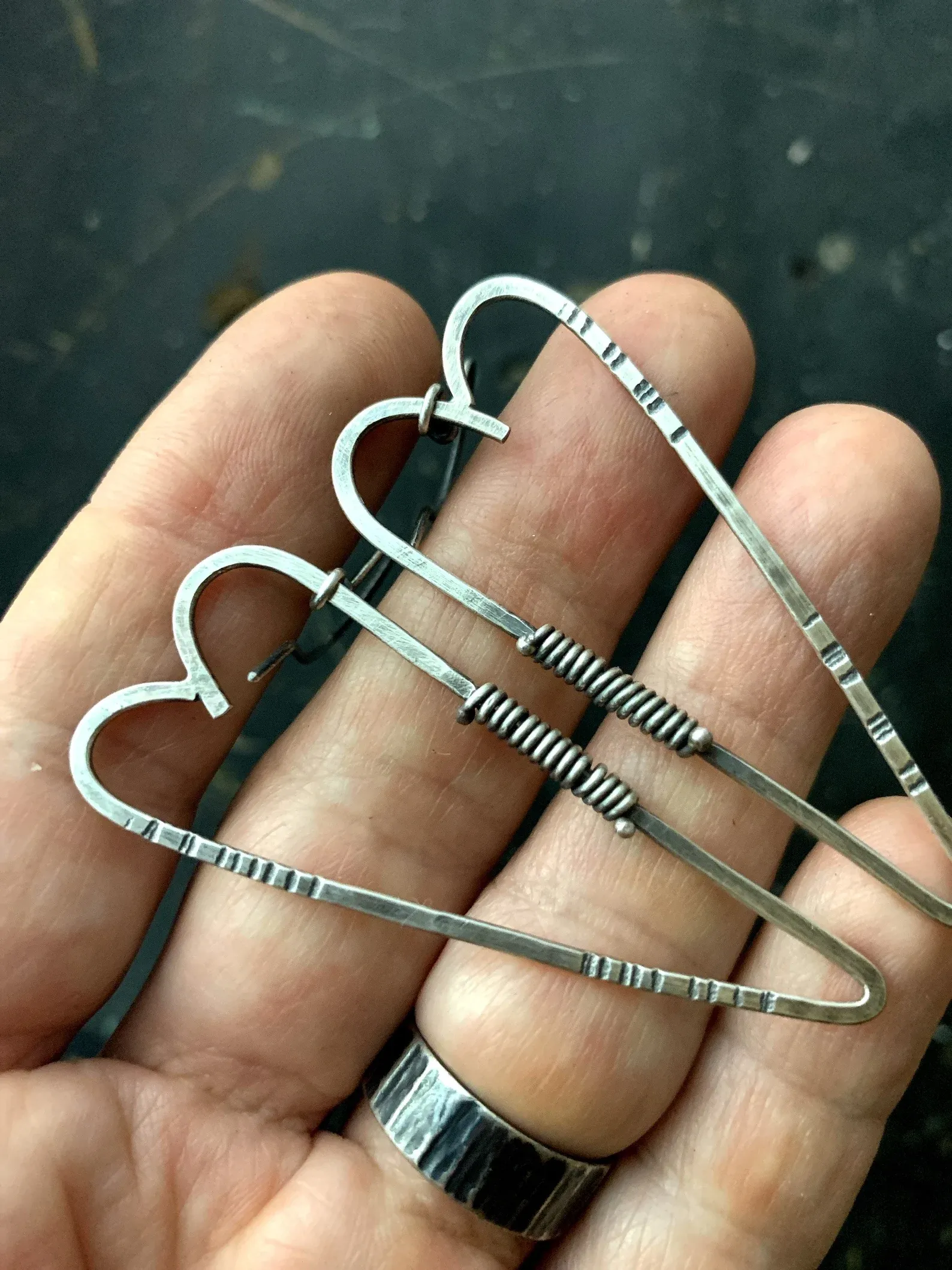 Large Heart Earrings