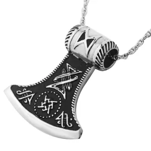 Large Talisman Viking Axe Pendant Necklace N039