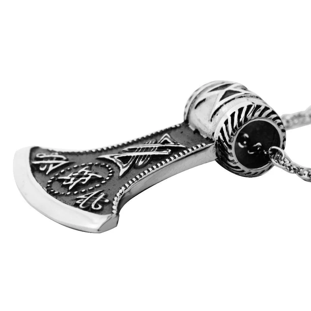 Large Talisman Viking Axe Pendant Necklace N039