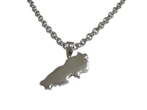 Lebanon Map Shape Pendant Necklace