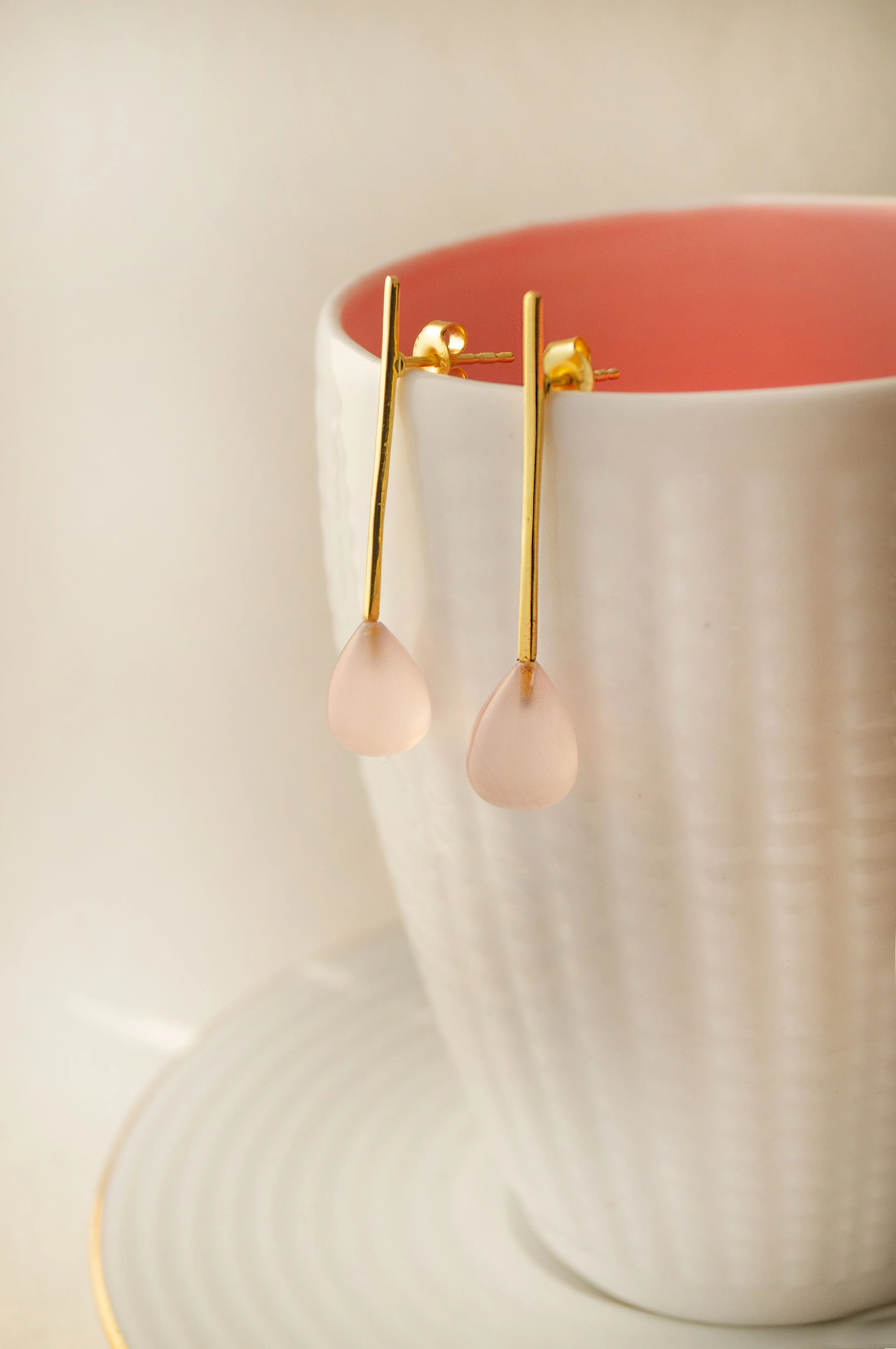 Little Drops Of Joy Gold Plated Sterling Silver Stud Earrings