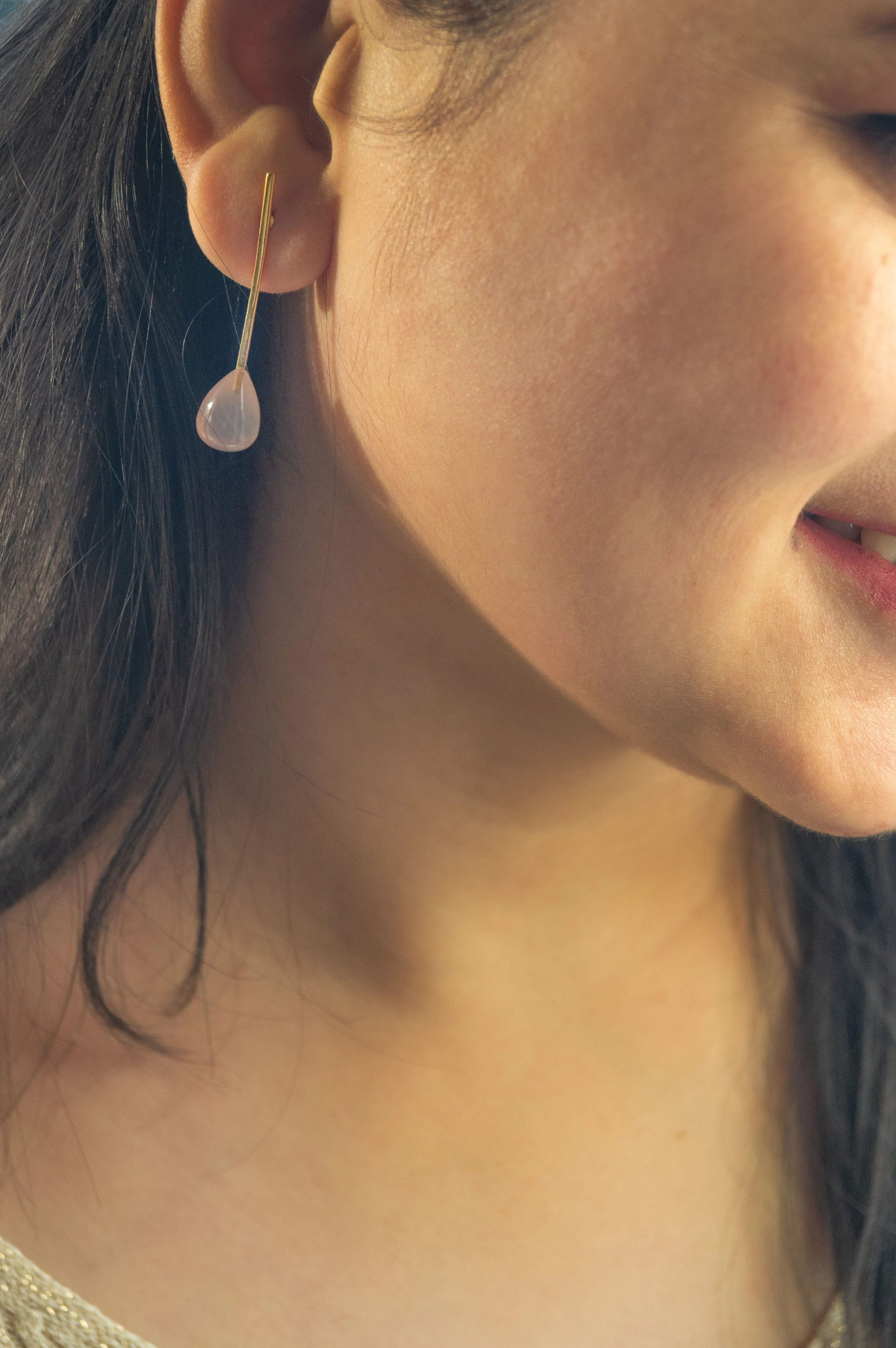 Little Drops Of Joy Gold Plated Sterling Silver Stud Earrings