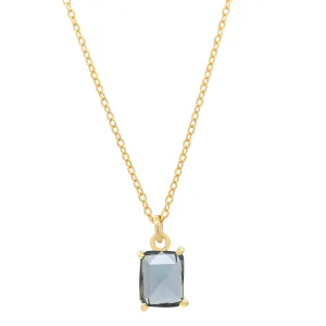 London Blue Topaz Emerald Necklace