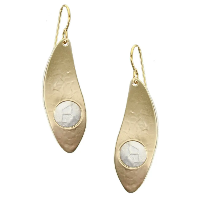 Long Cutout Leaf Wire Earrings