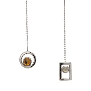 Long geometric earrings