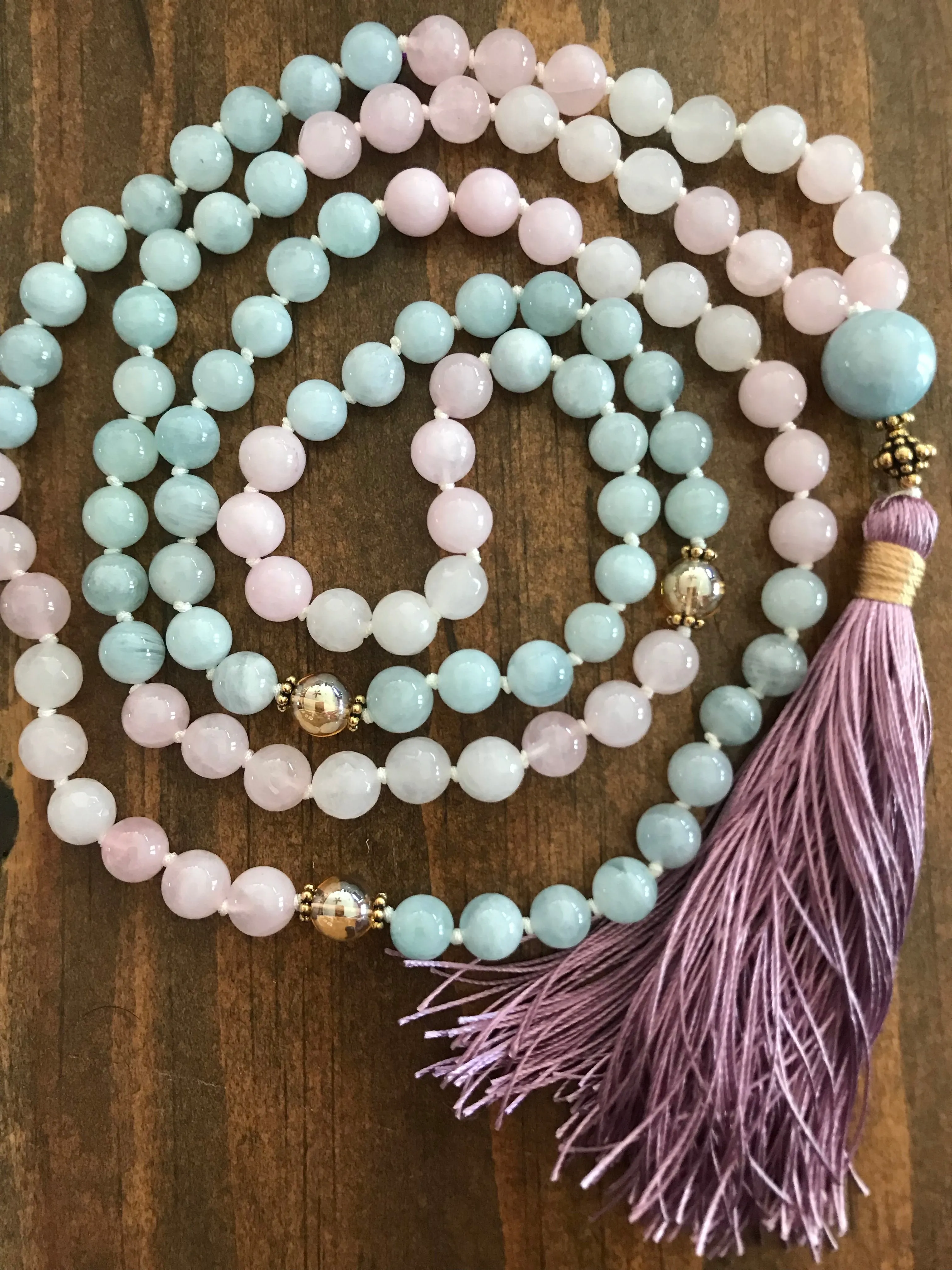 Lotus Blue Moon Mala