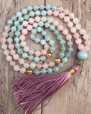 Lotus Blue Moon Mala