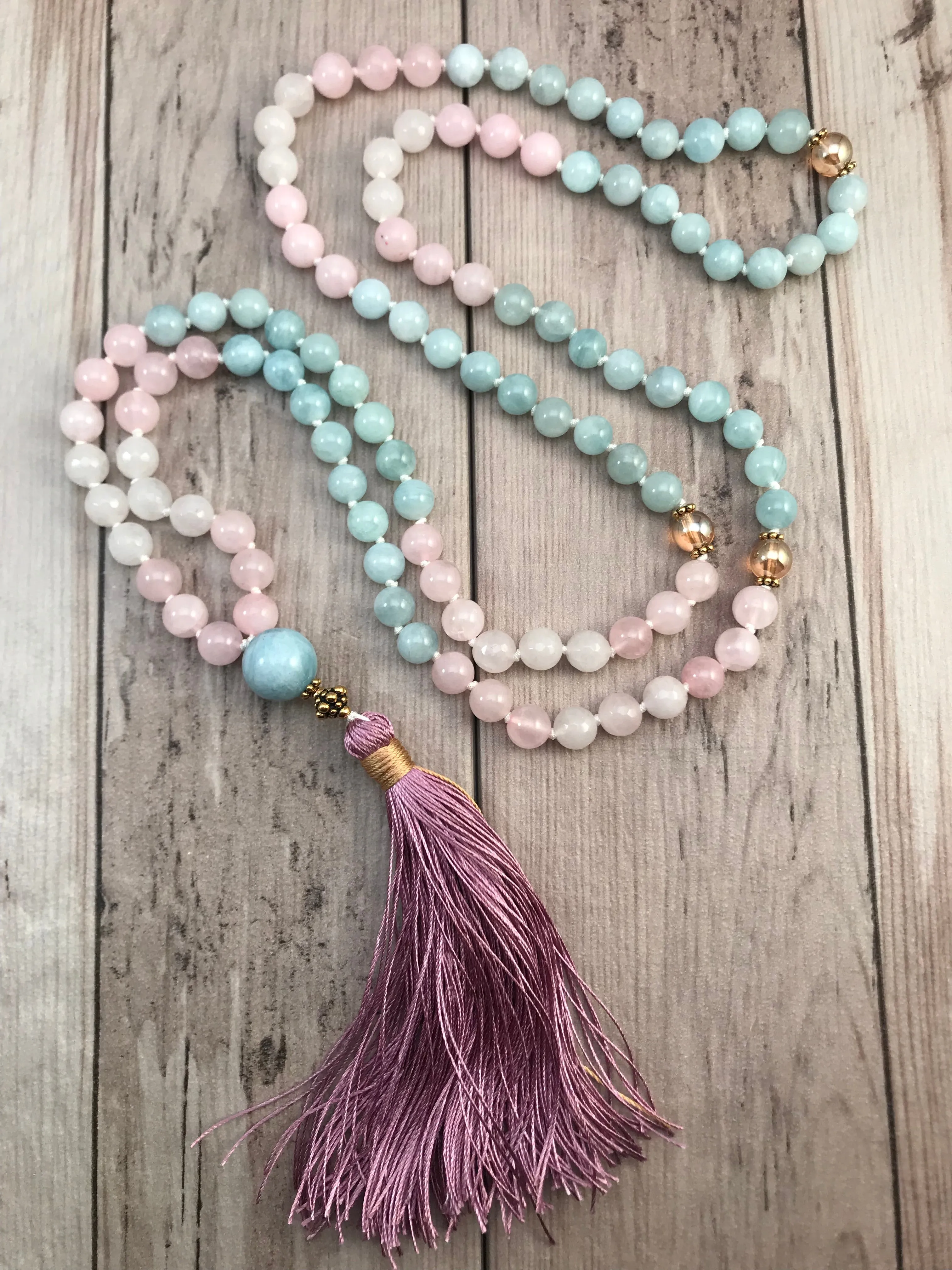 Lotus Blue Moon Mala