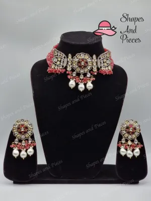 Lotus Pearl Necklace Set