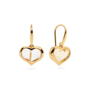 Love Drop Earrings - Clear Quartz