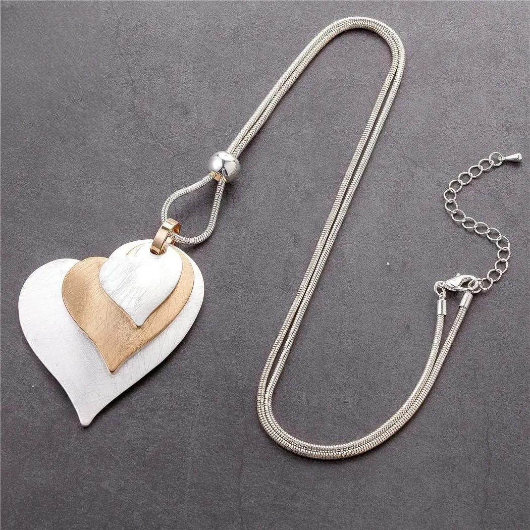 Love Heart Long Necklace for Women Jewelry Hotsale New in Chokers Jewellery Choker Chains