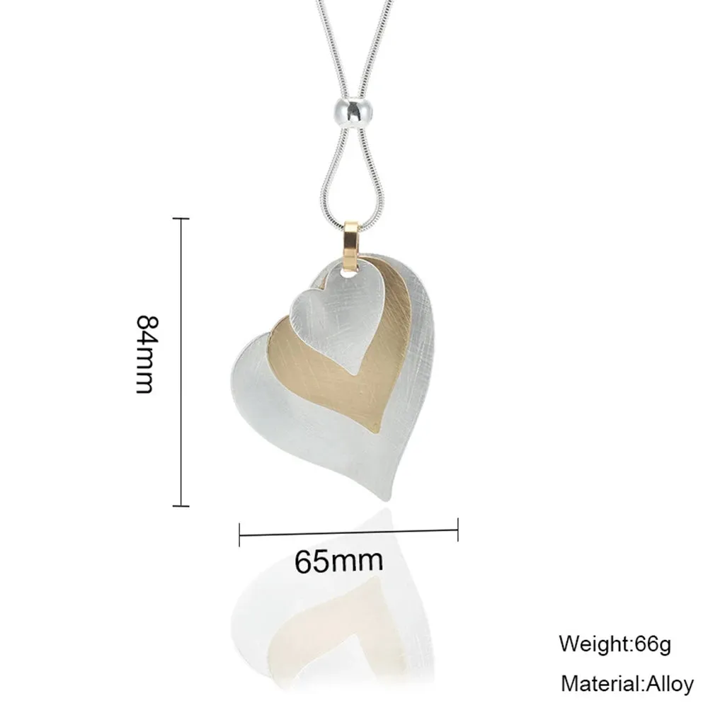 Love Heart Long Necklace for Women Jewelry Hotsale New in Chokers Jewellery Choker Chains