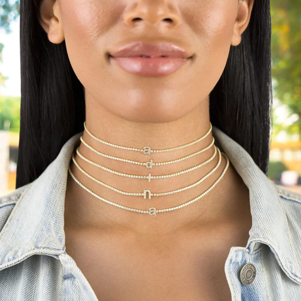 Lowercase Initial Tennis Choker