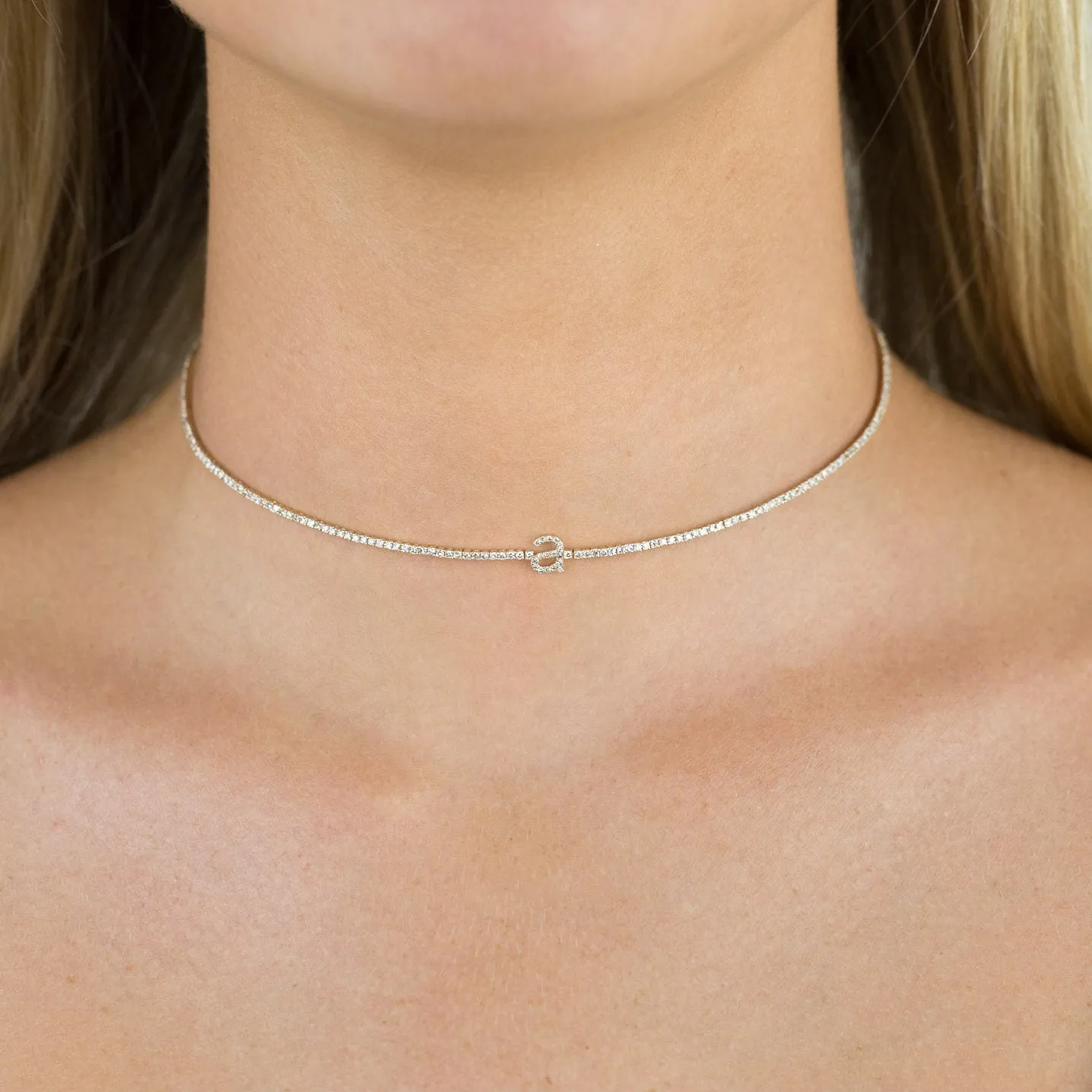 Lowercase Initial Tennis Choker