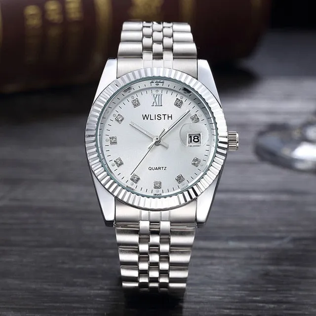 Luxury brand couple watches fashion ladies waterproof