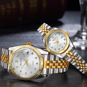 Luxury brand couple watches fashion ladies waterproof
