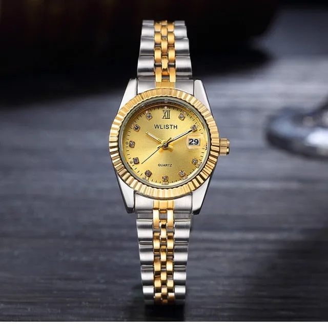 Luxury brand couple watches fashion ladies waterproof