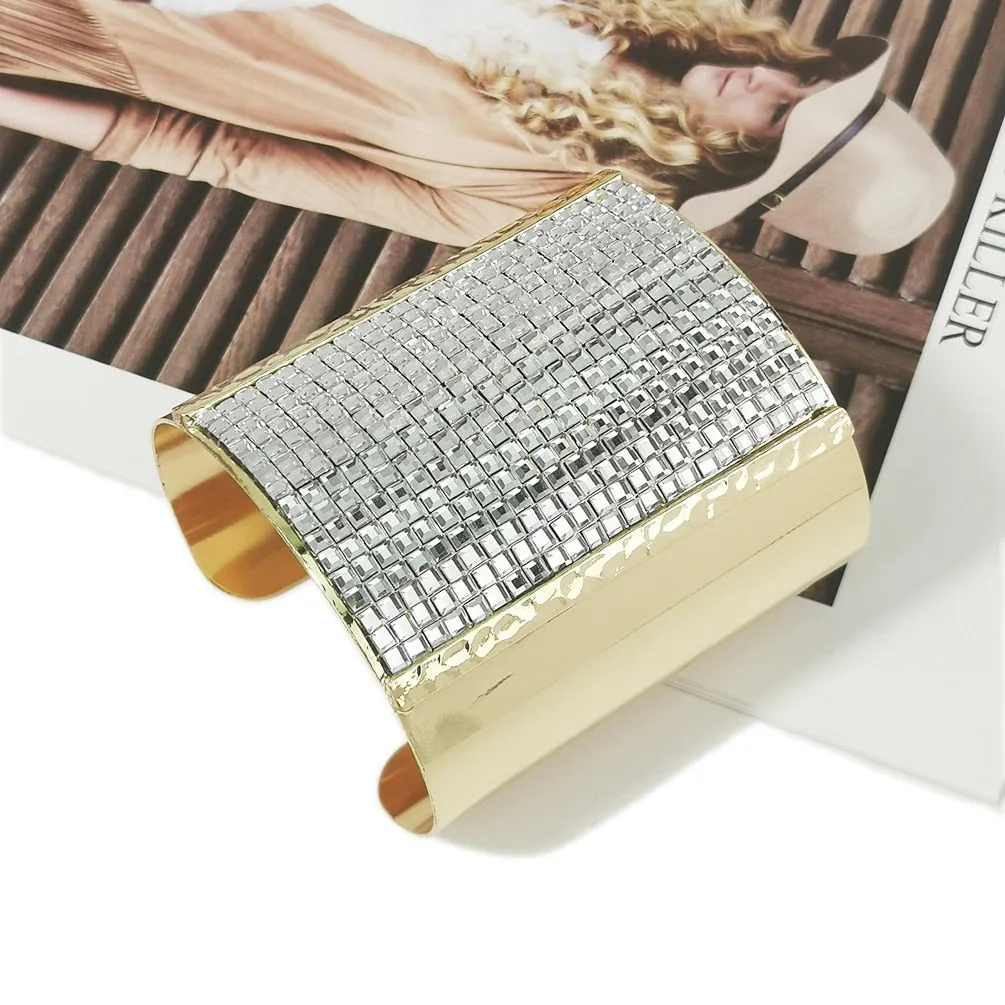 Luxury Sparkling Rhinestones Alloy Cuff