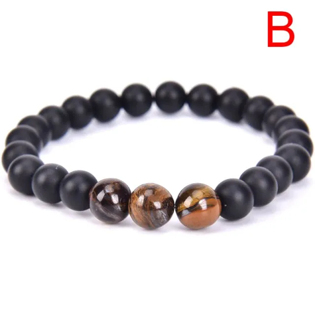 Magnetic Tiger Eye Hematite Stone Bead Health Bracelet