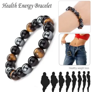 Magnetic Tiger Eye Hematite Stone Bead Health Bracelet
