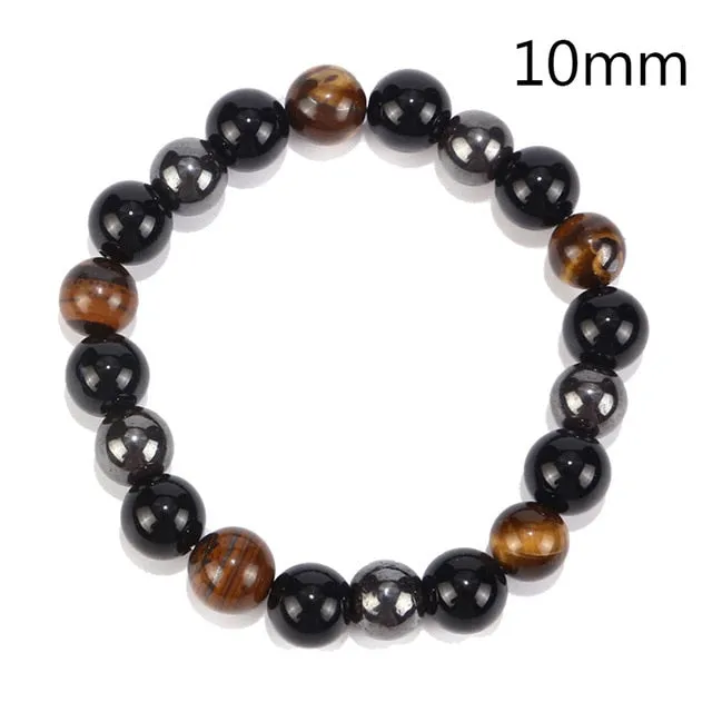 Magnetic Tiger Eye Hematite Stone Bead Health Bracelet