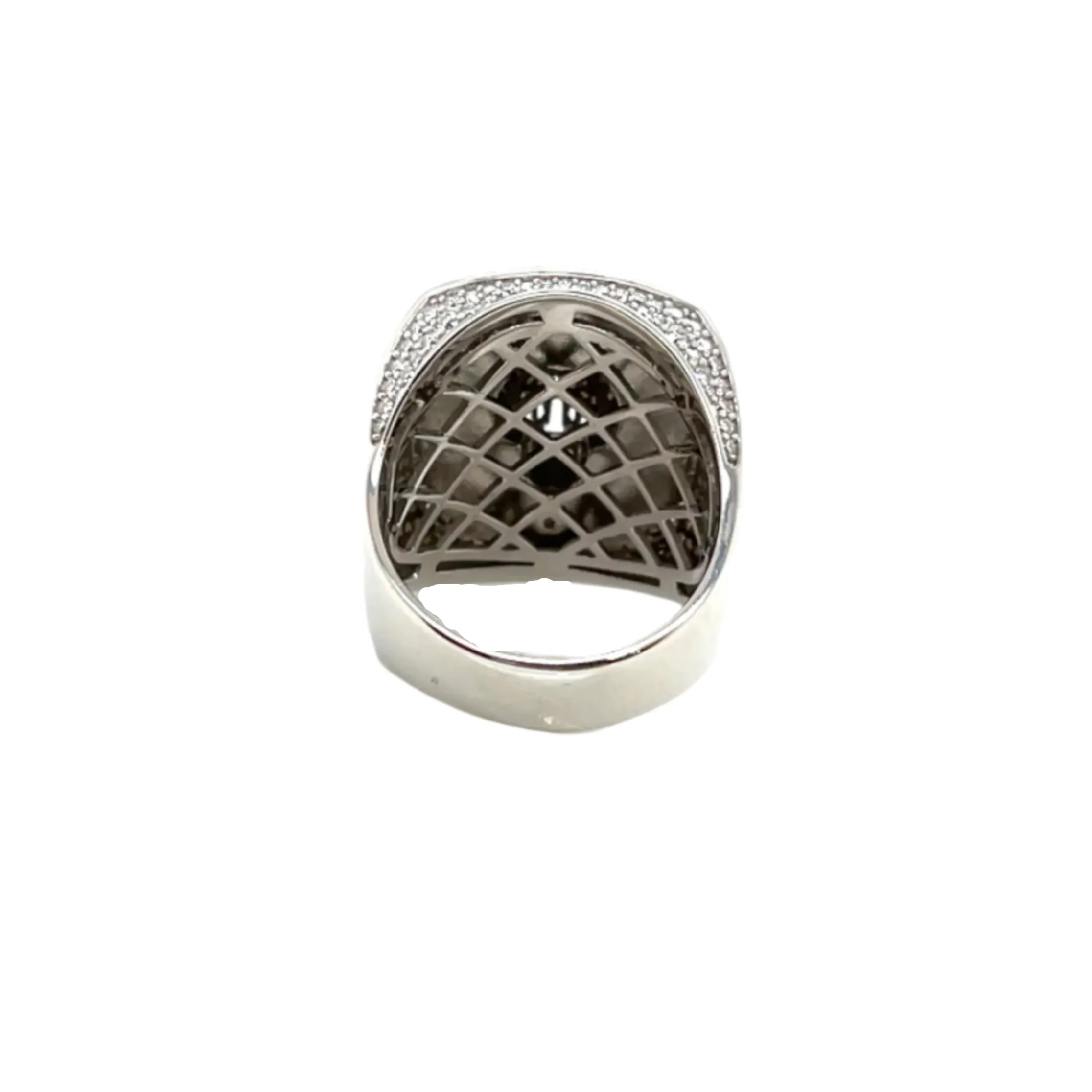 Majestic Lion Head Sterling Silver Ring with Round Lab-Created Moissanite - M103179