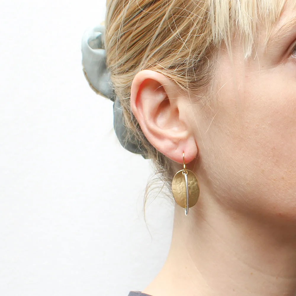 Medium Oval with Interlocking Ring Wire Earrings