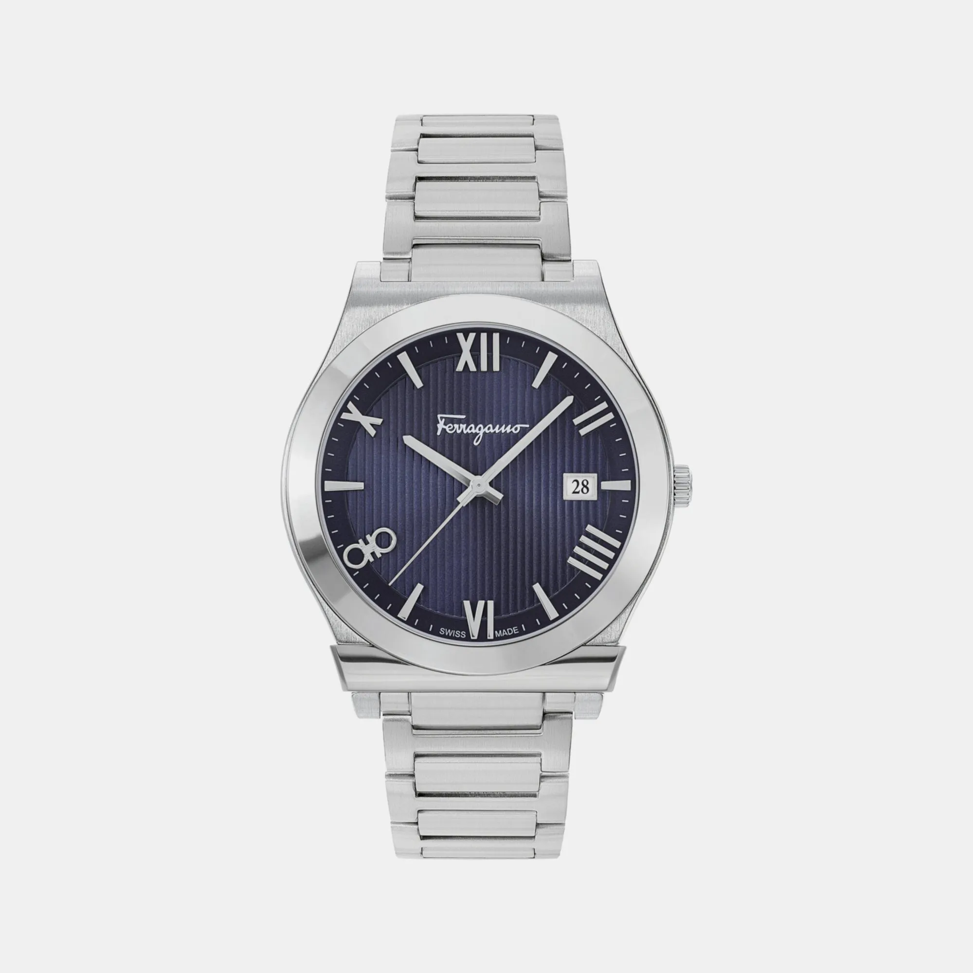 Men Blue Analog Stainless Steel Watch SFKM00423