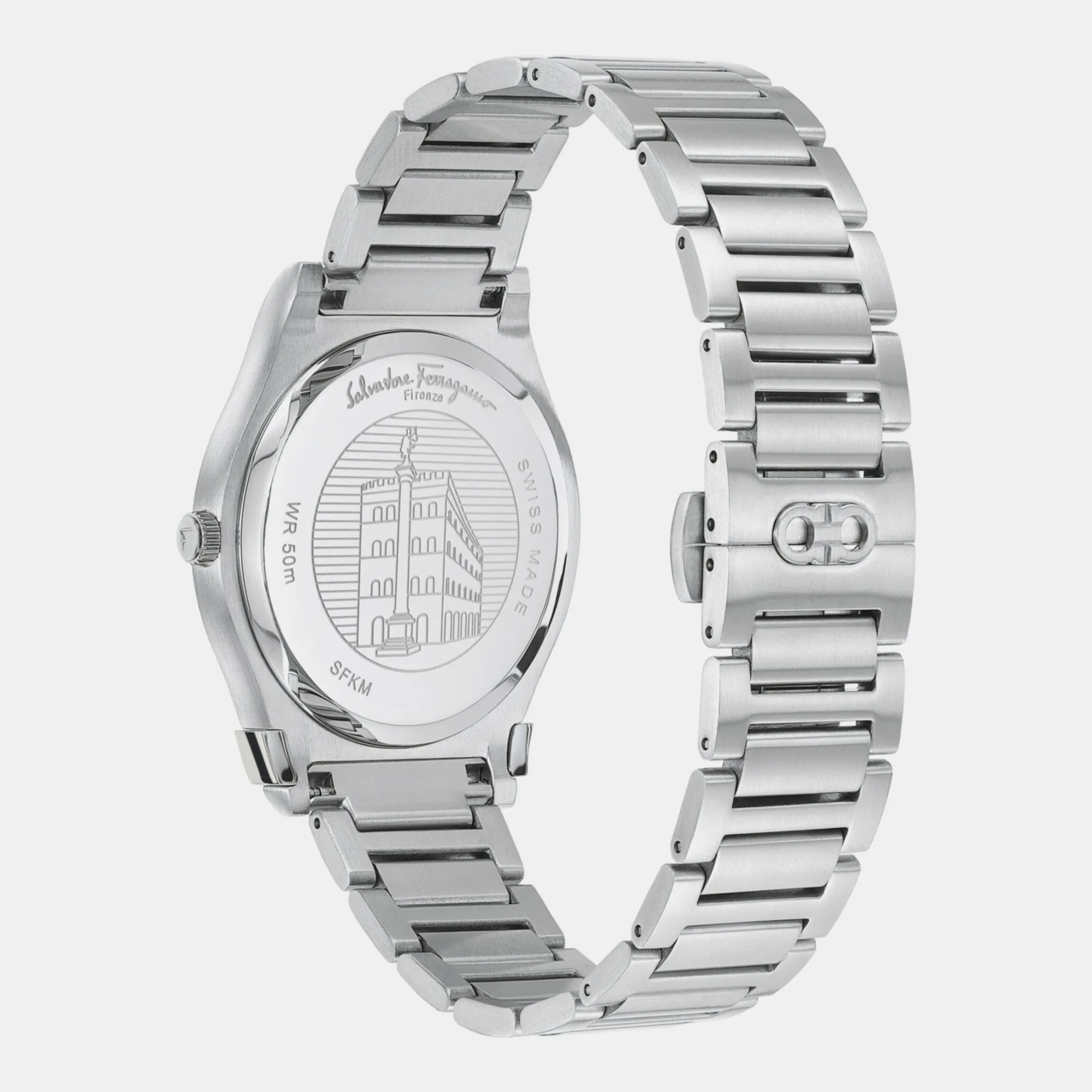 Men Blue Analog Stainless Steel Watch SFKM00423